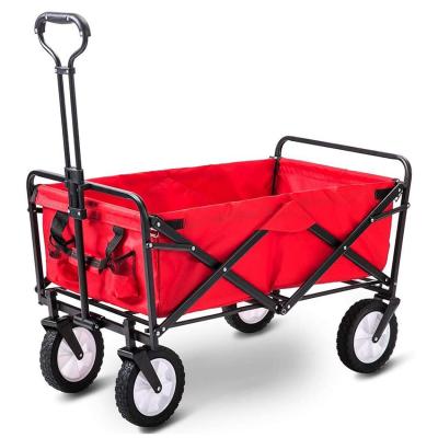 China Portable and Ultralight Outdoor Park Service Kids Garden Trolley Camping Trolley Cart with 600D Oxford Cloth 360 Degree Wheels for sale