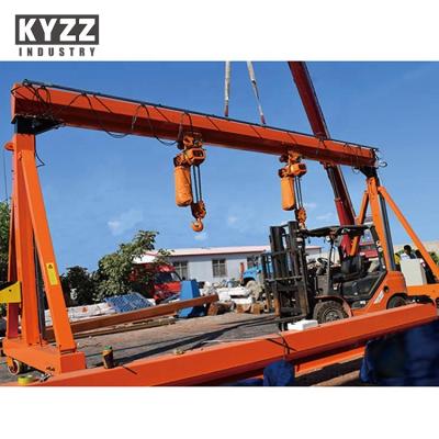 China Gantry Crane Gantry Crane Cabin For Lifting Scrap Precast Beam , Truss MH Gantry Type Crane With Electric Hoist for sale