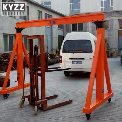 China gantry crane 2 ton electric crane wheel trolley warehouse gantry crane for sale for sale