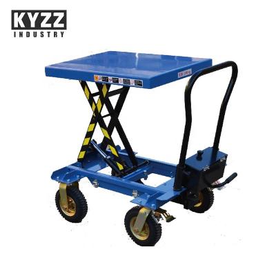 China Cargo Delivery And Outdoor Mhz Rough Terrain Crank Scissor Lift Table for sale