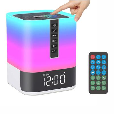 China MUSKY Phone Function DY28S Amazone Success Touch LED Night Light Bedside Lamp Speakers with RGB Digital Alarm Clock Blue Tooth Speaker for sale