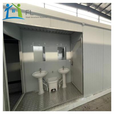 China Simple and Movable Portable Outdoor Public Container House Shower Room Modern Building Site Eco-friendly Prefab Toilet for sale