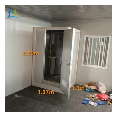 China Modern For Sale China Supplier Prefab Mobile Wc Container Bathroom Cabin Square Tiny Portable Shower Shelter Toilet for sale