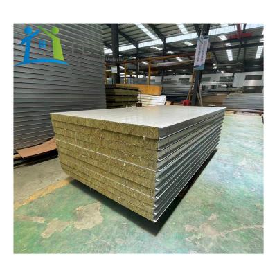 China Modern Factory Ceiling Corrugated Fire Proof Sound Proof Glass Rockwool Sandwich Wall Roof Shipping Container Panels for sale