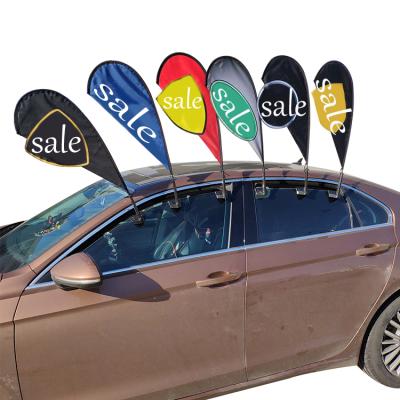 China Dye Sublimation Printing Weihai WZRODS Window Flag Wholesale Mini Size Advertising Promotions Car for sale