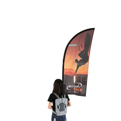 China Bag Feather Flag Ads Backpack Flag FLYING Walking Straight Banner for sale