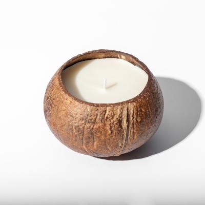 China Handmade Scented Coconut Shell Candle, Coconut Bowl Candle, Birthdays Home Decoration for sale