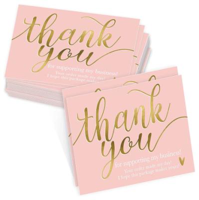 China Recyclable Thank You Card Natural Kraft Paper Thank You For Your Order Labels Small Business Custom Cards Commercial Decor Labels for sale