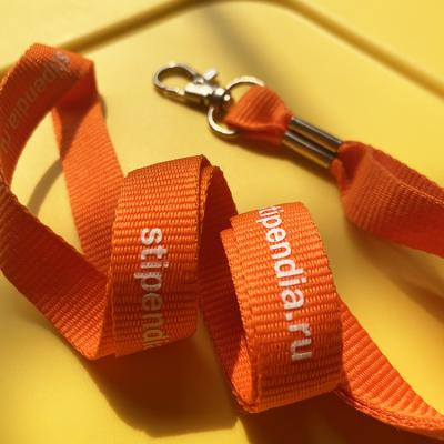 China Kofei Durable Custom Flat Single Silk Screen Printed Orange Lanyard 1.5x90cm for sale