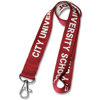 China Durable Custom Kofei Ribbon Lanyard For Polyester Woven ID Card Holder for sale