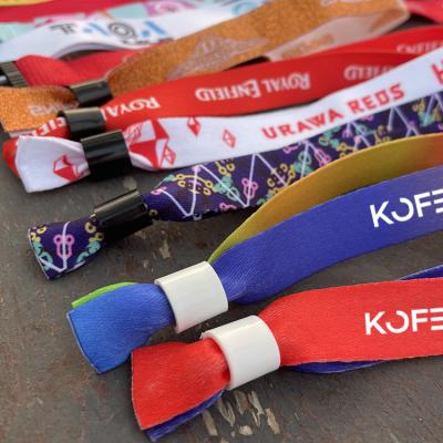 China Fashionable Kofei Custom Fabric Printed Wristband With Barrel Lock for sale