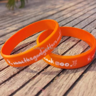 China Custom Waterproof Kofei Silicone Wristbands Printed With Your Logo for sale