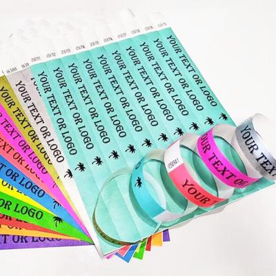 China Kofei One Time Fashionable Cheap Custom Events Use Waterproof Wristbands /Tyvek Paper Wristband for sale