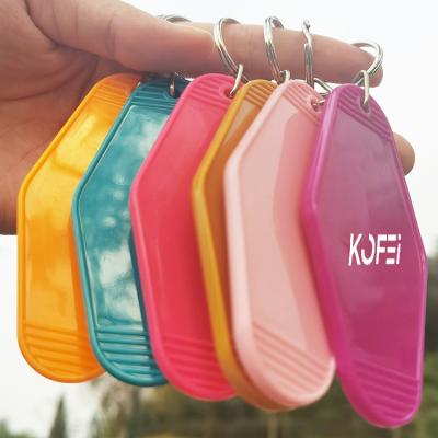 China Durable Kofei Personalized Acrylic Hotel Keychain Motel Key Ring Gold Key Chain for sale