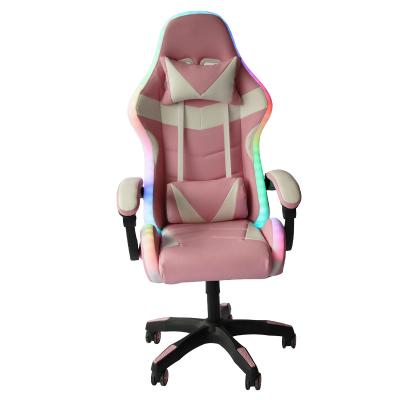 China Comfortable Home Office Gaming Chair Gaming Chair PC Computer LED Light Gaming Chair Adjustable (Height) for sale