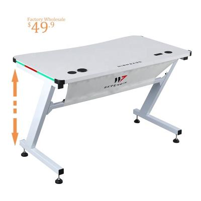 China Foldable Game Table PC Desk Customized Ergonomic Computer Game Desk With Led for sale