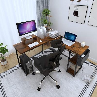 China Custom Modern L-Shape MDF E1 Size Office Furniture Modern Wood Grain New Modern Corner Office Desk Design Optional for sale