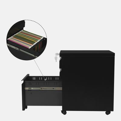 China Customized Expandable Security Metal 3 Drawer Fire Proof Filing Cabinet Mobile Metal for sale