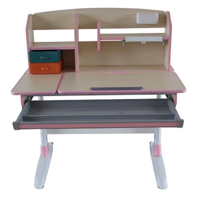 China Modern Ergonomic Kids Study Desk For Home Office High Quality Corner Computer Table With Shelves for sale