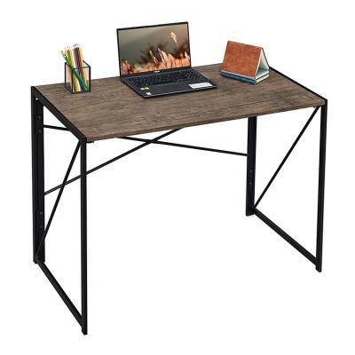 China Foldable No Assembly Foldable 40 Inches Writing Space Saving Adjustable Study Table Computer Desk for sale