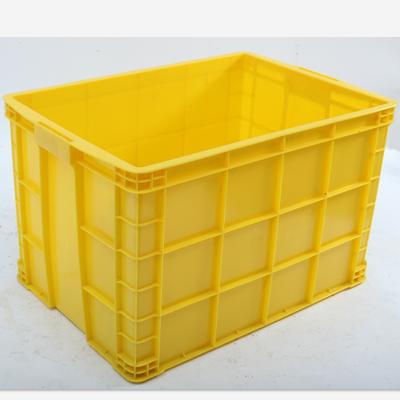 China Offer HDPE Stackable Solid Plastic Crate, Crate with Bottom Drainage Holes for sale