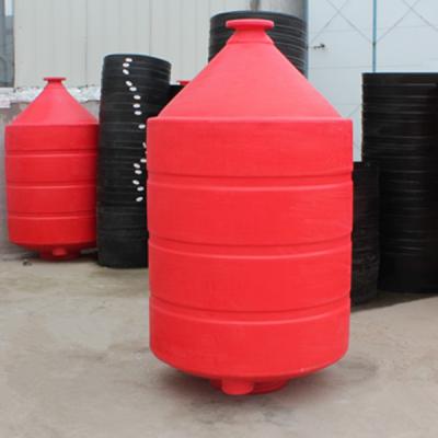 China 1500L Rotational PE 7mm thickness plastic cone bottom tank with  standing for sale