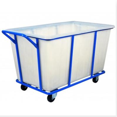 China K500 Rotational Plastic laundry trolley cart  with loading capacity 400- 500kg for sale