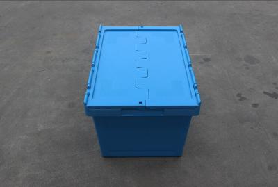 China 50kgs OEM Nestable and Stackable Moving Plastic Storage Box Storage Box 65L for Moving for sale