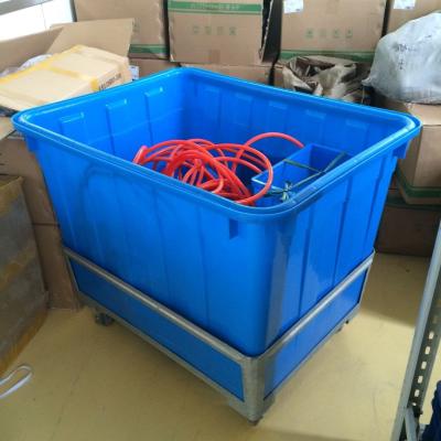 China 300L Large cheap plastic Laundry garment crates container for sale