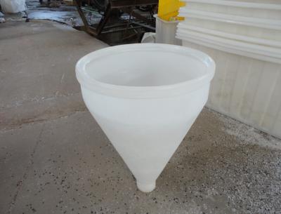 China Rotomoulding high quality large Plastic Hopper and PE food grade large plastic funnel D450*D80*H450 mm for sale