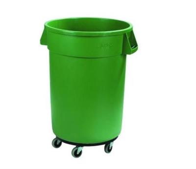 China New Products Plastic round trash can waste basket lidless garbage bins with dolly  for sales for sale