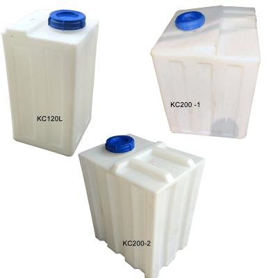 China Mobile transport square/rectangular portable plastic water storage tanks with outlet for drinking water liquids chemical for sale