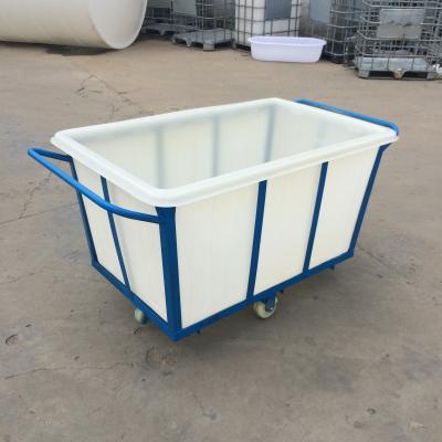 China K300-2 Durable Rotomolded Rectangular Bins Soiled Linen Trolley 300L Linen Trolley Laundry Tub for sale