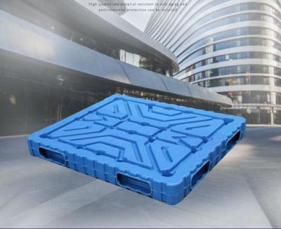 China 1300*1100*170mm  Blow moulded pallet with Double face HDPE used on cooler warehouse  -40℃ for sale