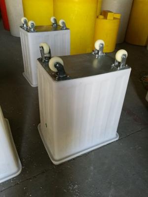 China K300-5 Heavy Duty 300 Litre Mobile Rotomoulded Poly (PE) Straight Sided Plastic Tub with wheels and colver for sale