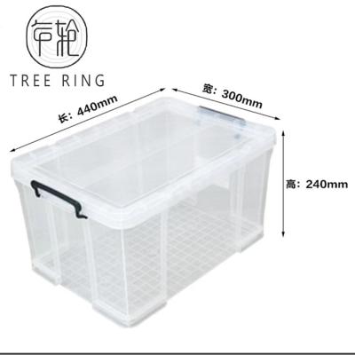 China Transparent Useful Box Plastic Storage Box,44*30*24 cm, 17.3“ *11.8”*9.5“ ，Clear for sale