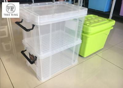 China 30Ltr  Stackable Usefull Plastic storage boxes container with Clip-lock lid ,  19.3“ *13.8” * 11.2“ for sale