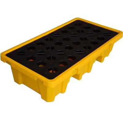 China Plastic Secondary Containment Low Profile 2 drum storageSpill Containment Pallets For Drums for sale