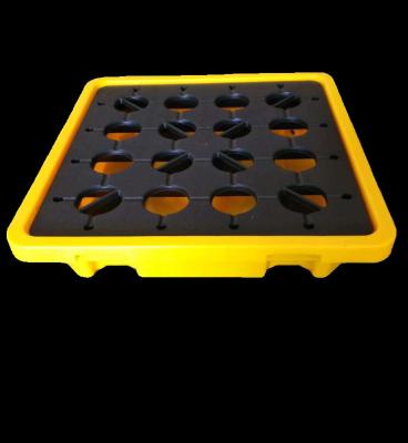 China 2 ways Wntry Handlift  Nestable Plastic One Oil drum Chemical Containment spill pallet For liquid drums for sale