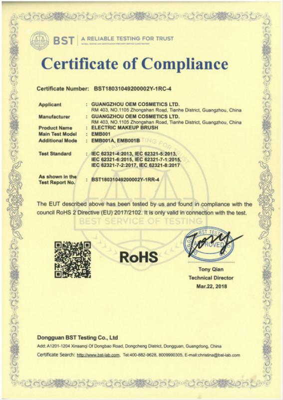 RoHS - Guangzhou OEM Cosmetics Ltd.