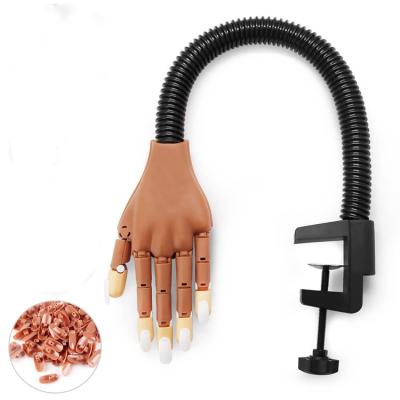 China Eco-friendly Silicone Nail Art Practice Hand Manicure Practice Hand Model for sale