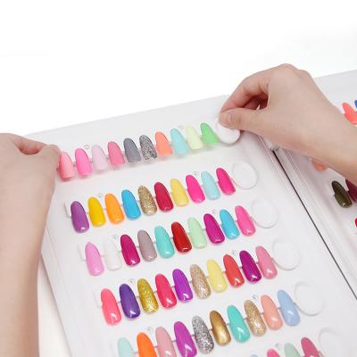 China Fashionable 120 spaces the nail polish color book chart card nail technology book for sale