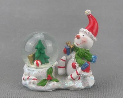 China Europe Resin Christmas Tree And Snowman SnowGlobe / WaterBall Decoration for sale