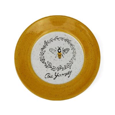 China High Quality Viable Ceramic Decal Dish Ceramic Bee Dish For Home Decoration for sale