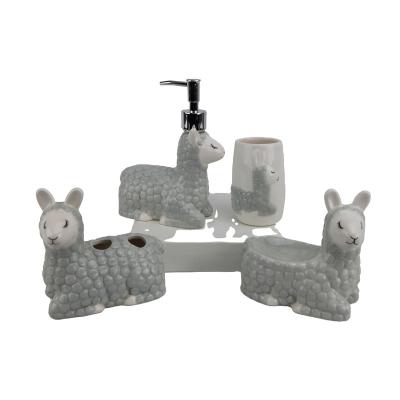 China Sustainable Modern Bathroom Accessory Set Ceramic Faucet Animal Shaped Ceramic Soap Molds for sale