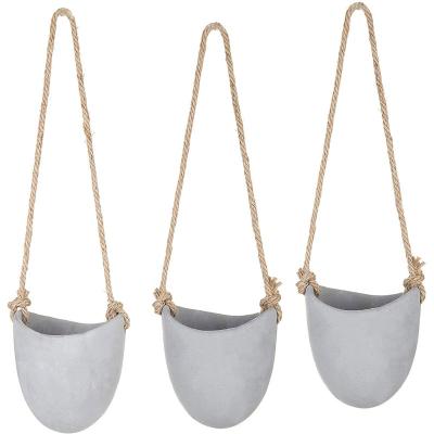 China Eco-Freindly Hot Selling Indoor Decorative Office Around Cement Plant Hanging Planter, Garden Pots For Sale for sale