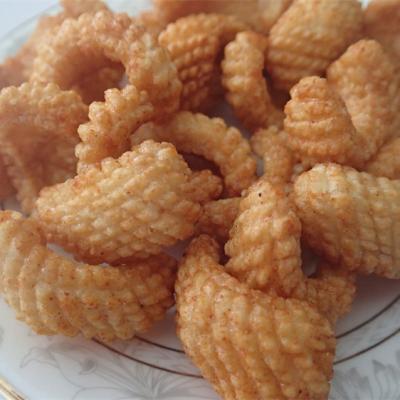 China China Low Fat Snack Chips Seafood Puffed Food Spicy Crispy Squid Rice Biscuits for sale