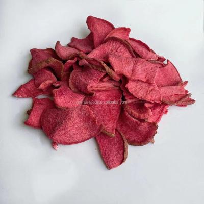 China Normal Empty Fried Red Turnip Healthy Dried Chip Natural Snack Dried Vegetable Fruit VF for sale