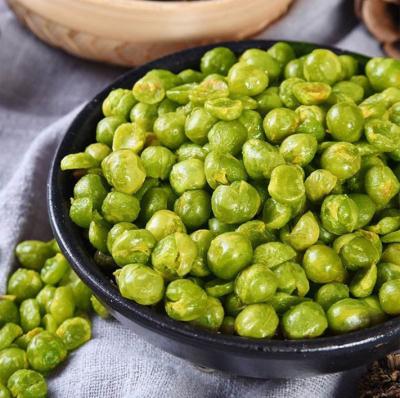 China High Quality Natural Fried Wasabi Green Peas Spicy Snacks For Wholesale Salted Green Pea Snack for sale