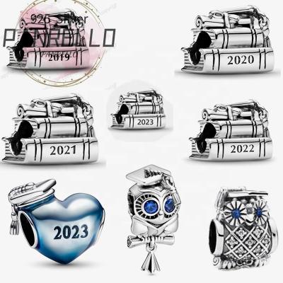 China 100%925 high quality TRENDY original silver graduation charm applied to Pandorares bracelet necklace gift for sale